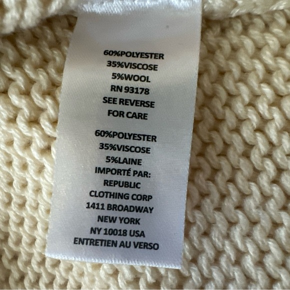 Elie Tahari Medium Wool Blend Cable Knit Sweater Relaxed Dolman Long Sleeve Norm - Picture 11 of 12